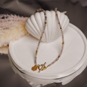 Naszyjnik labradoryt z zawieszką